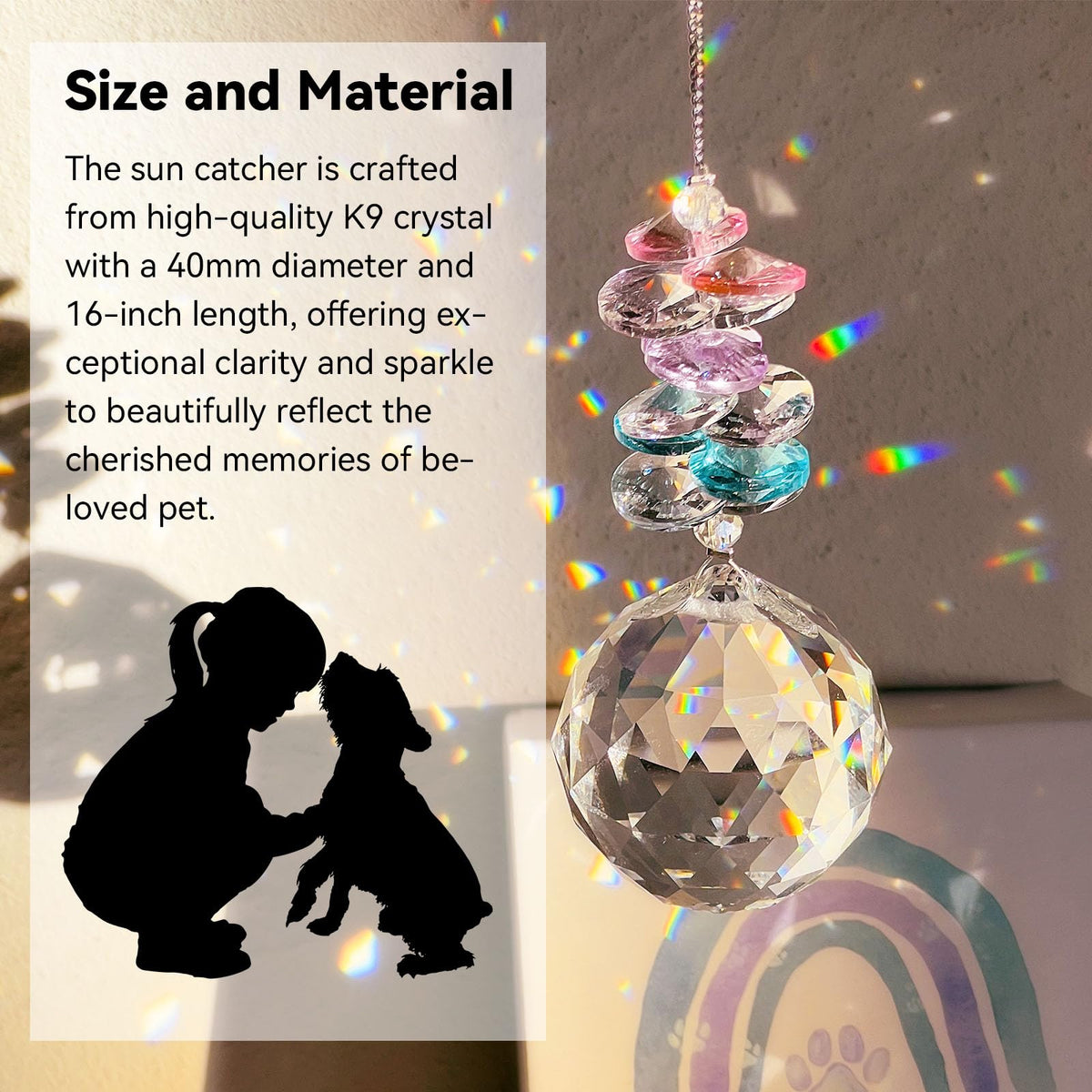 AMETHUARTZ hanging-rainbow-prism decor brightens spaces near windows.