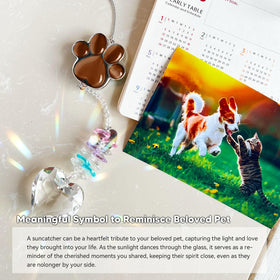 AMETHUARTZ pet mom gift memorial suncatcher honors enduring bond