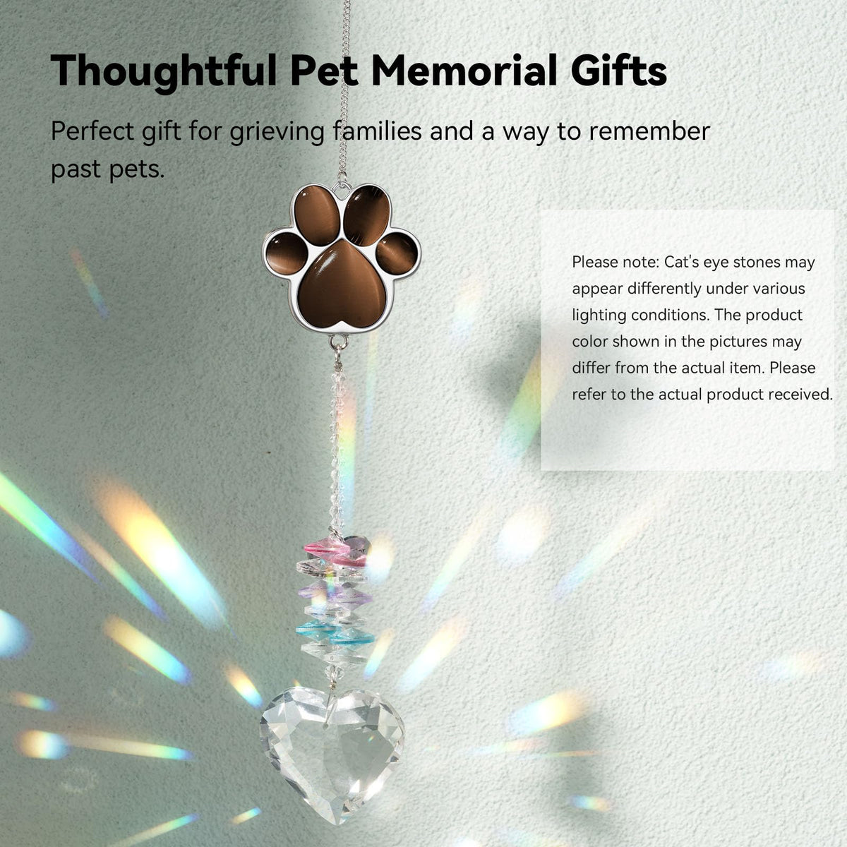 AMETHUARTZ suncatcher window hanging brightens spaces with rainbow light