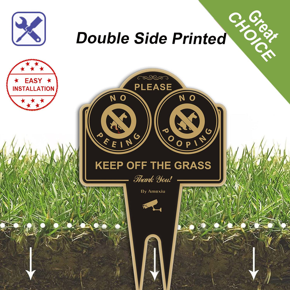 Amexiu waterproof yard sign with UV printing resists weather fading