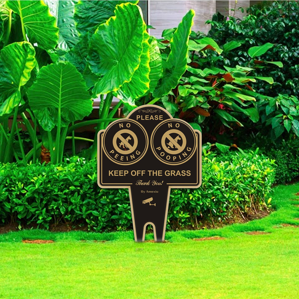 Amexiu private property sign keeps dogs away from the yard area