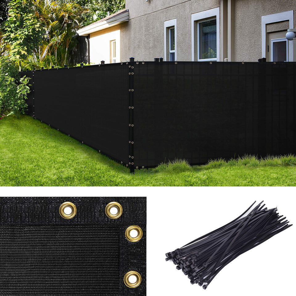 Amgo 4ft x 10ft fence privacy screen fitted on a fence for privacy