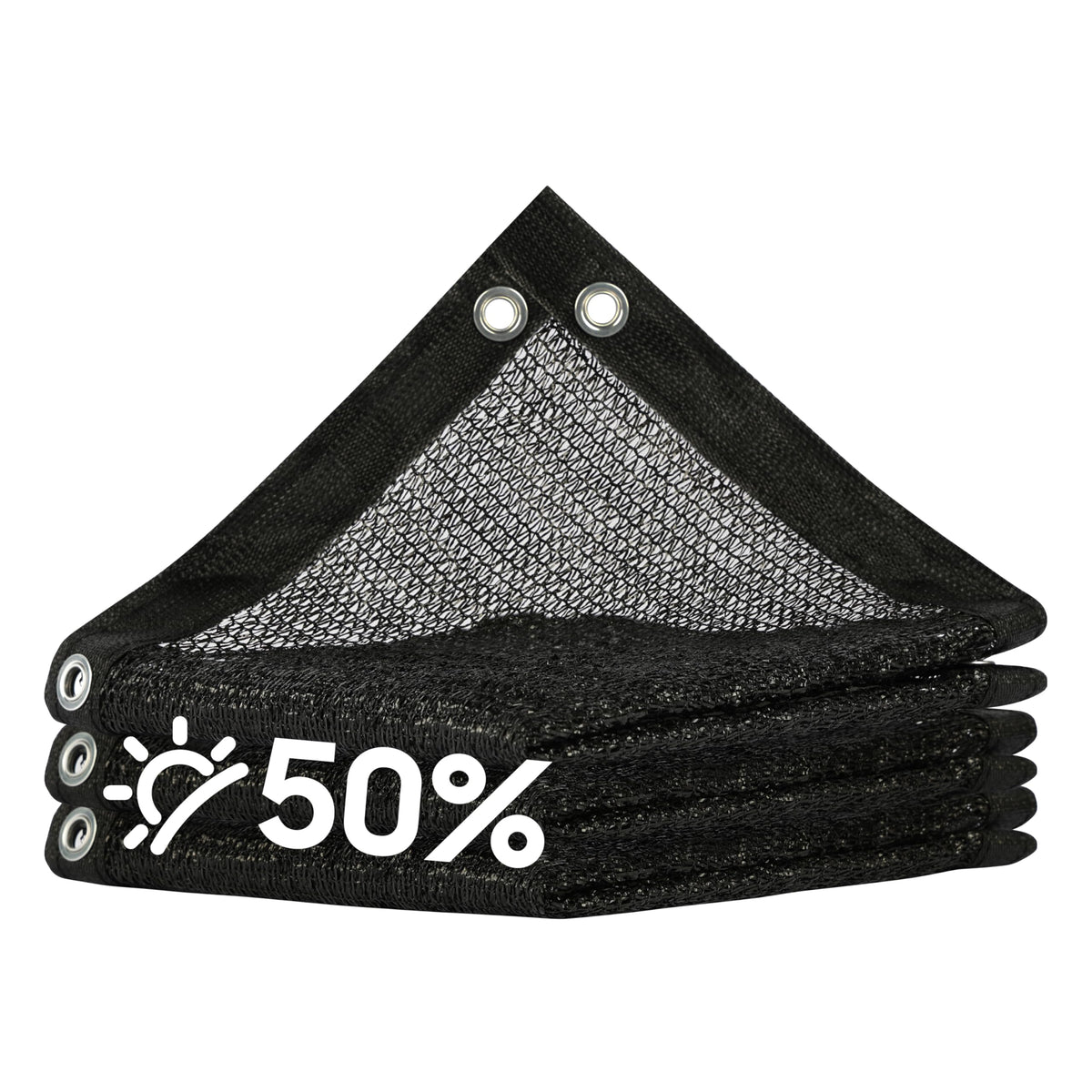 Amgo 50-percent shade cloth filtering sunlight for garden shading and plant protection.