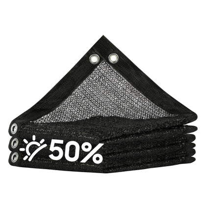 Amgo 50-percent shade cloth filtering sunlight for garden shading and plant protection.