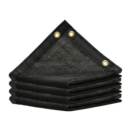 Amgo 6x10 black shade cloth grommets close-up for durable mounting
