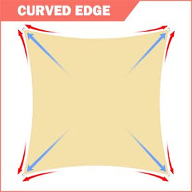 Amgo beige shade sail with premium finish
