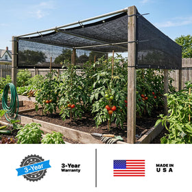 Amgo Durable grommets enable quick, secure installation across fencing and frames.