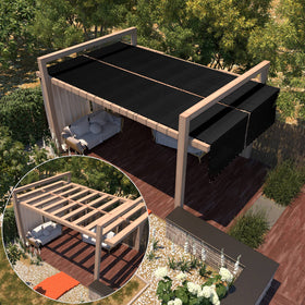 Amgo privacy screen showcased in a yard setting