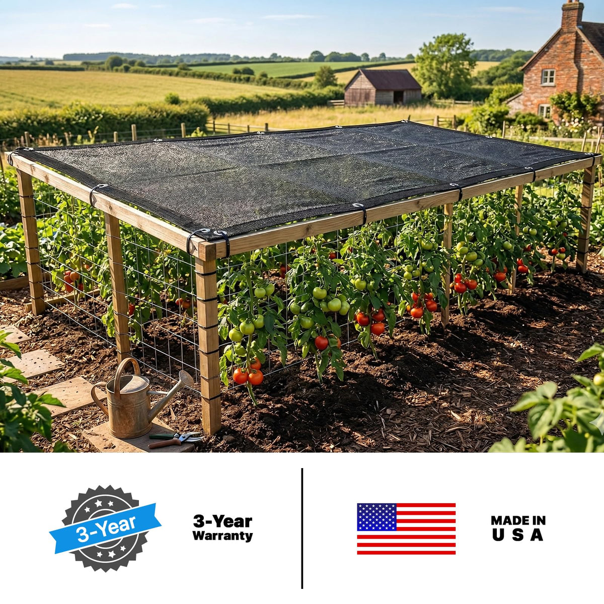 Amgo HDPE fabric resists tearing for durable garden protection