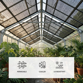 Amgo Reinforced edges shade cloth with sturdy seams for outdoor durability.