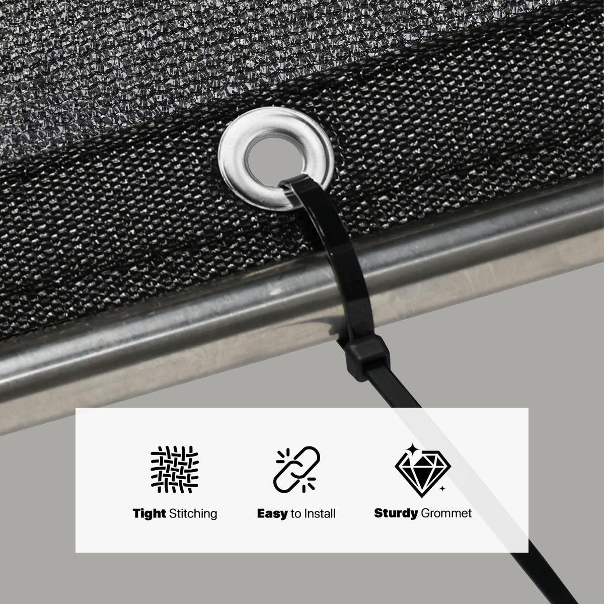 Amgo breathable mesh allows rain and air to pass through
