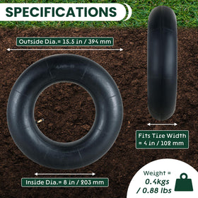 AMGSH 2-pack inner tubes ready for 8-inch rims.