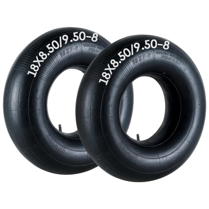 AMGSH 2-pack inner tubes for 18x8.50-9.50-8 with TR13 stem, ready for fast replacement.