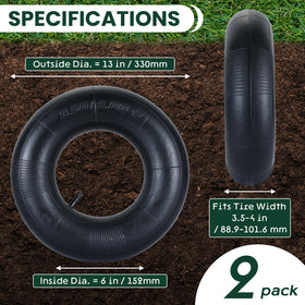 AMGSH heavy-duty rubber inner tube designed for rugged garden equipment and long-lasting performance.