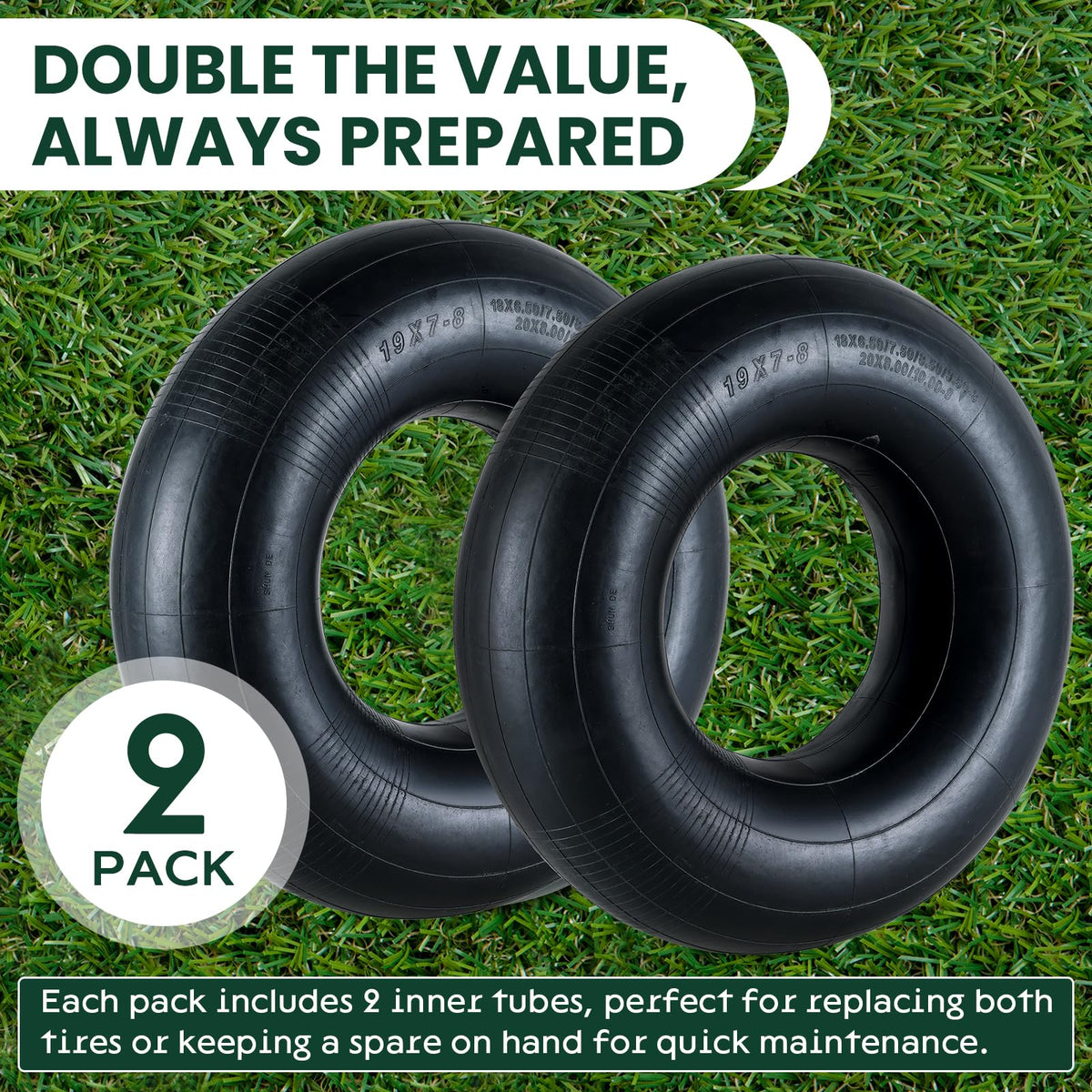 AMGSH inner tube suitable for lawn mowers and wheelbarrows, supporting versatile yard tasks.