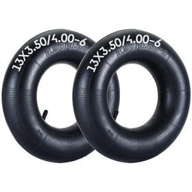 AMGSH two-pack 13x4-6 inner tubes with TR13 stem for quick lawn equipment tire replacements.