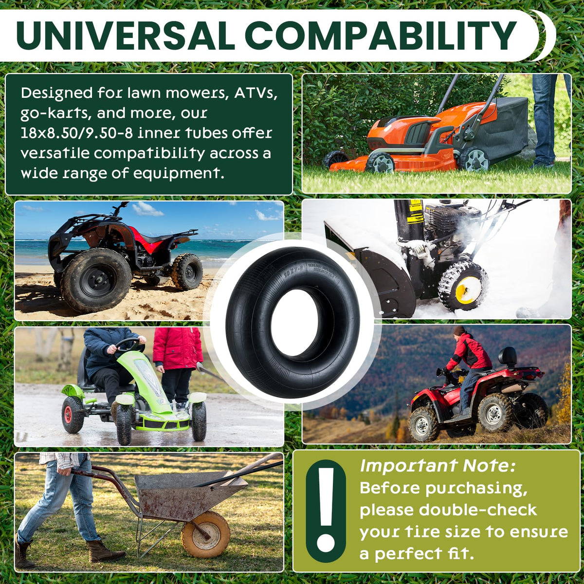 AMGSH universal-fit inner tube works with multiple equipment types for flexible garden and workshop use.