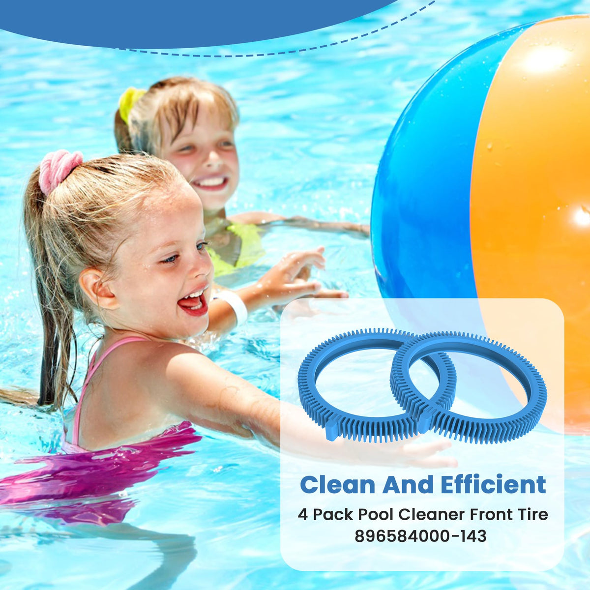 AMI PARTS poolvergnuegen-front-tire-compat provides reliable replacement on compatible cleaners.