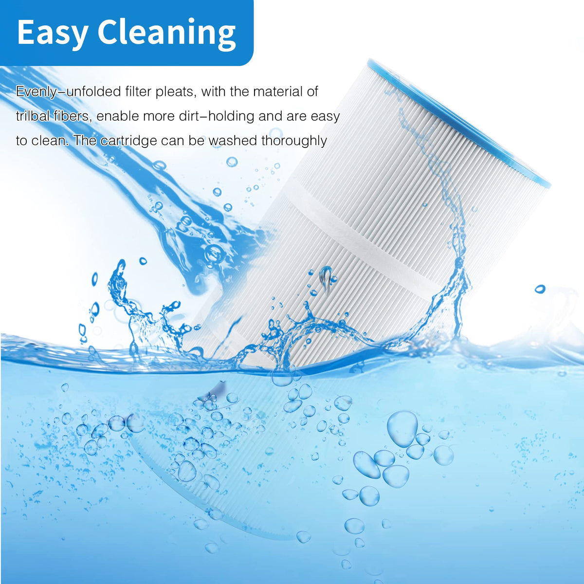 AmiBron easy-clean PCC60 cartridge restoring filtration efficiency.