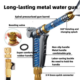 AMIKENY garden hose nozzle handle with non-slip grip reduces fatigue