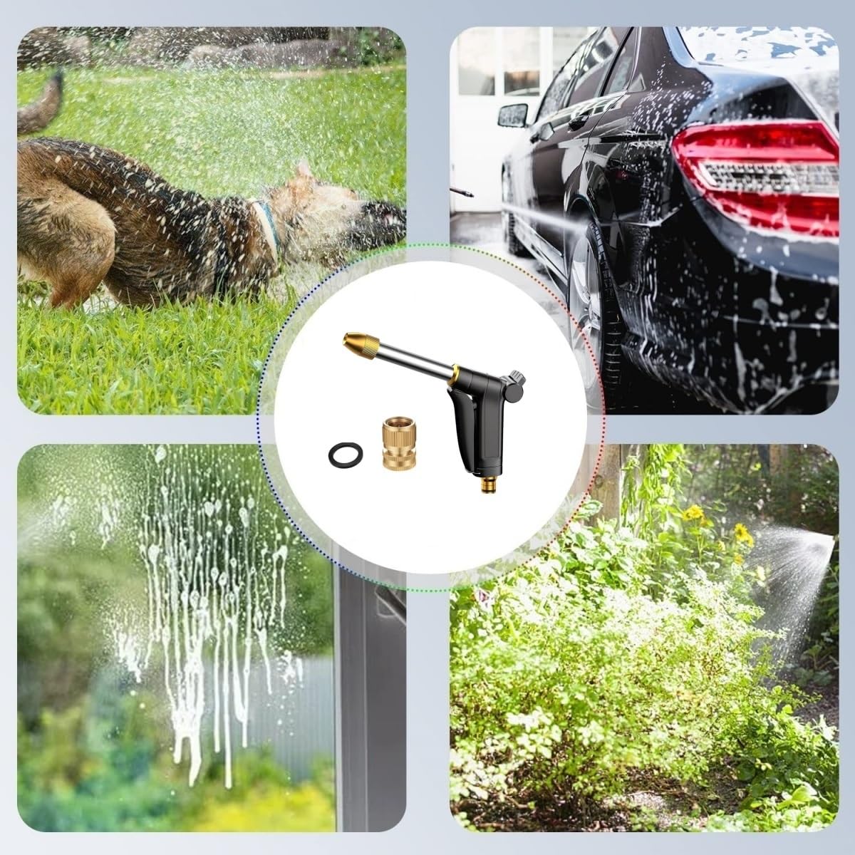 AMIKENY garden hose nozzle water-tight seal prevents drips