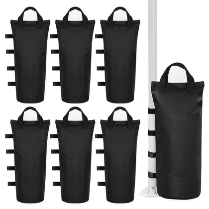 AMIMA canopy-weight sand bags in black 6-pack for stable outdoor shade structures.