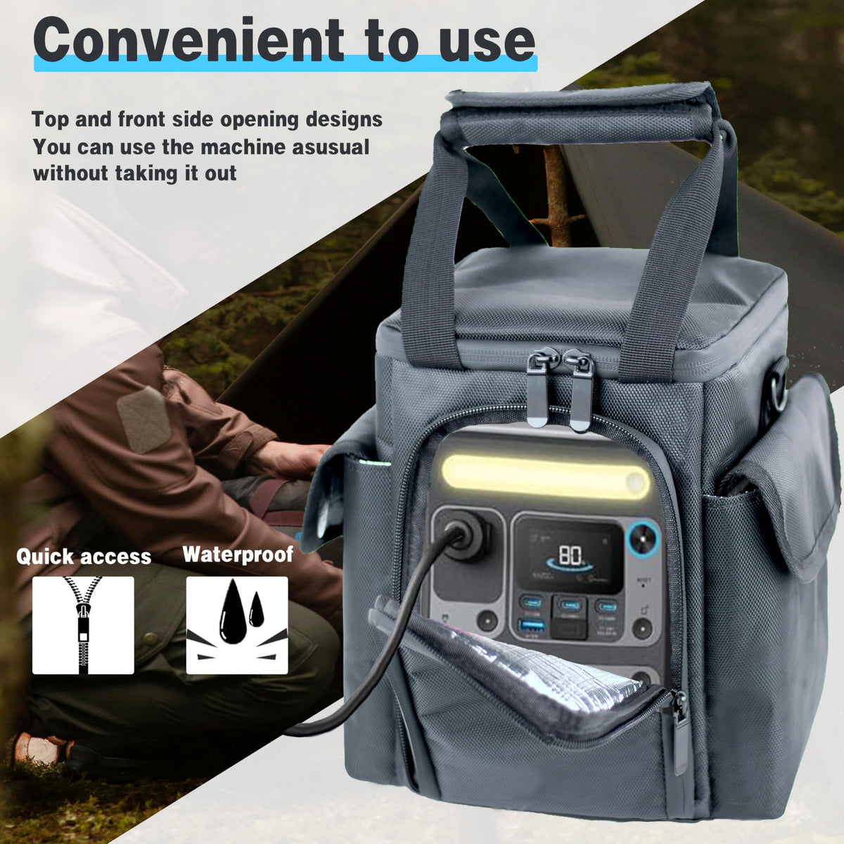 Amiumuca padded interior with aluminum foil insulation keeps components stable.