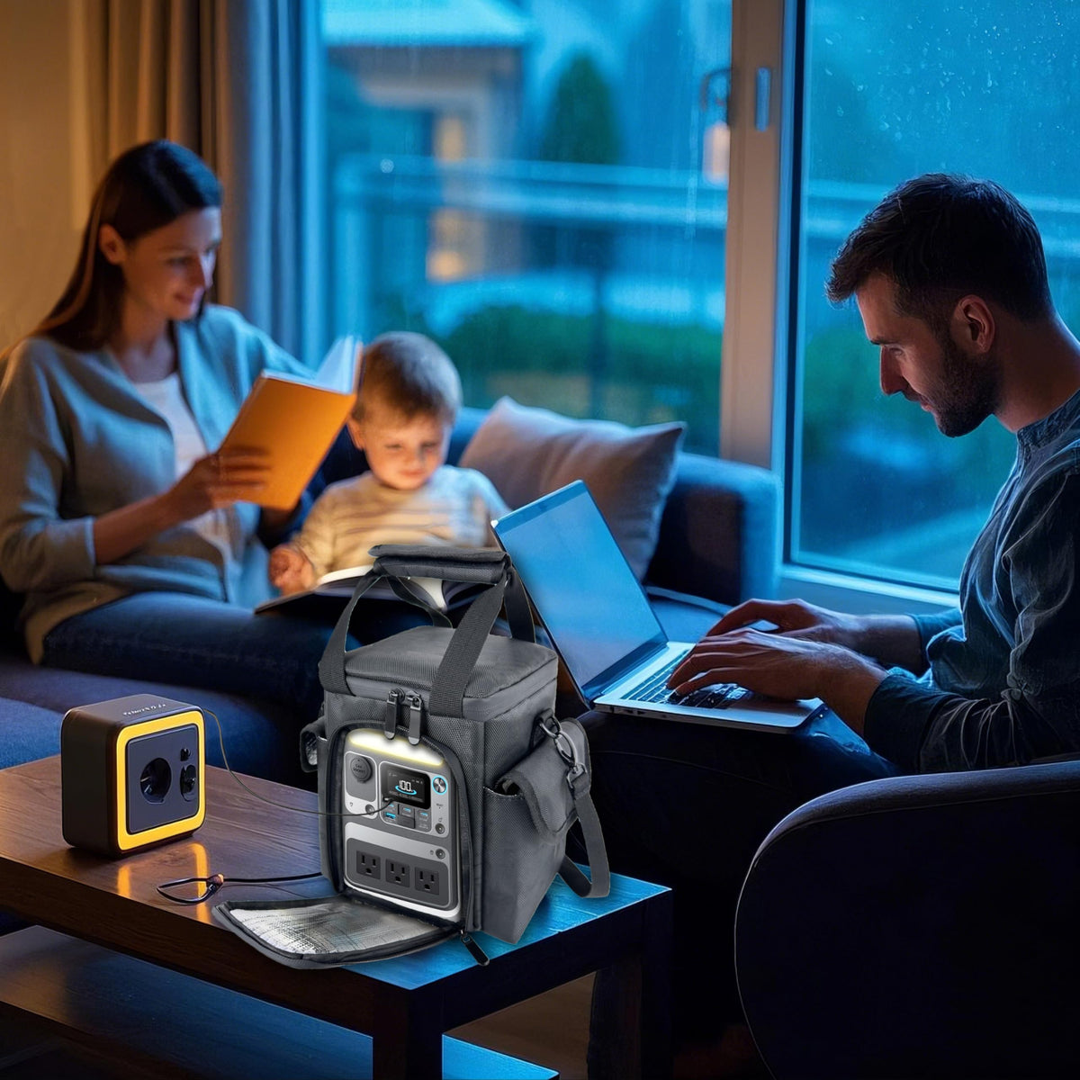 Amiumuca carry case suits hikers and campers for solar power setup.