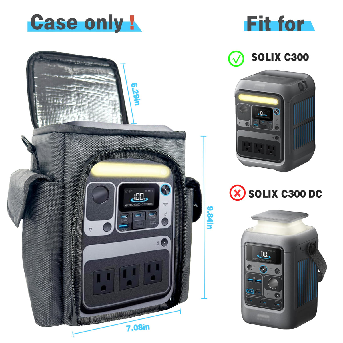 Amiumuca outer material 1680D Oxford cloth with waterproof zipper protects equipment.