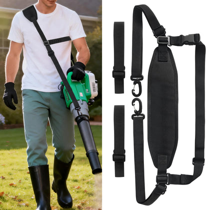 Amiumuca universal leaf blower strap with adjustable front connection for a secure fit