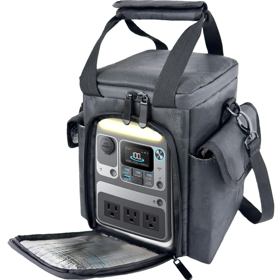 Amiumuca waterproof travel bag for Anker SOLIX C300 perfect-fit storage on the go.
