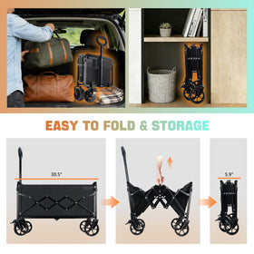 Amkurozo wagon with foot brake for secure stopping