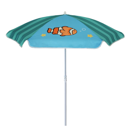 AMMSUN 47-inch water table umbrella canopy providing ample outdoor shade for kids.