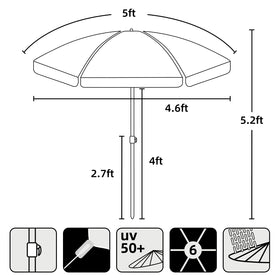AMMSUN UPF 50+ fabric blocks UV rays while remaining lightweight for family trips.