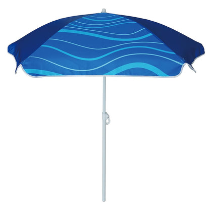 AMMSUN 5ft Seaside Umbrella navy canopy shades kids at play