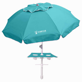 AMMSUN 7ft beach umbrella with air vent for stable shade in windy conditions