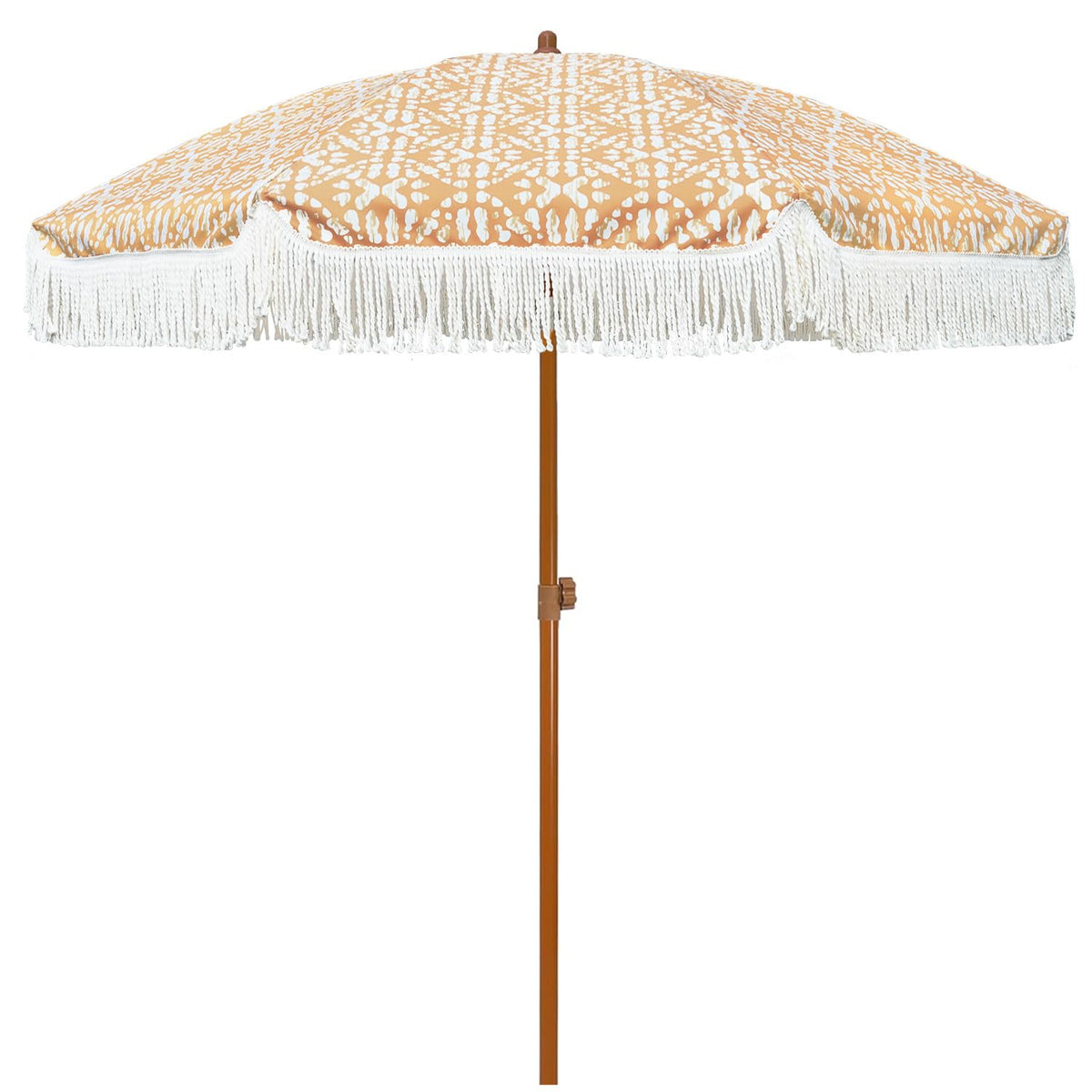 AMMSUN 7ft patio umbrella fringe tassel design adds stylish shade for outdoor lounging