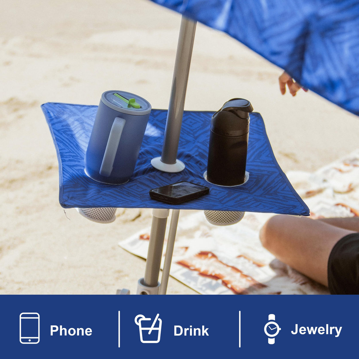 AMMSUN umbrella with carry bag and shoulder strap for easy transport.