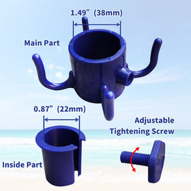 AMMSUN umbrella hook keeps sunglasses safe and dry near your shade.