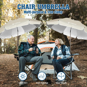 AMMSUN chair umbrella UPF50+ canopy blocking UVA/UVB rays