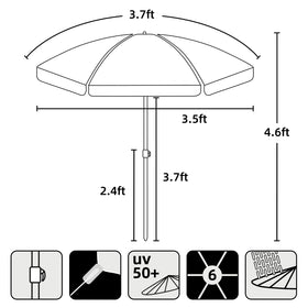 AMMSUN height-adjustable pole adapts to tables and kids' height.