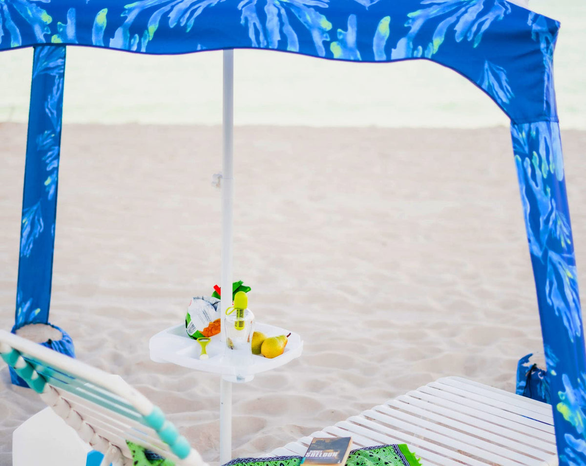 AMMSUN white finish complements outdoor decor and blends in gracefully