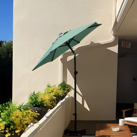 AMMSUN poolside garden umbrella creates a relaxing outdoor retreat by the water.