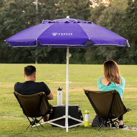 AMMSUN shade umbrella base on steel tripod for stable outdoor setup