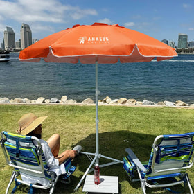 AMMSUN Shade Umbrella base with steel tripod for stable wind-ready use