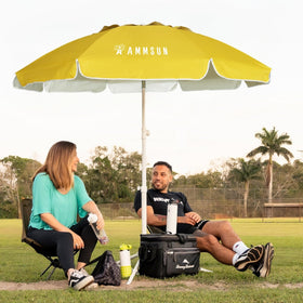 AMMSUN shade umbrella steel tripod base enhances wind stability outdoors.