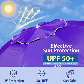 AMMSUN shade umbrella tilt feature adjusting sun angle