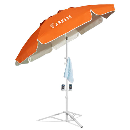 AMMSUN Shade Umbrella top view showing silver interior for UV protection