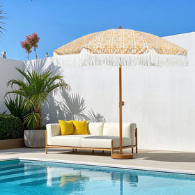 AMMSUN steel pole and eight ribs provide sturdy, wind-stable support