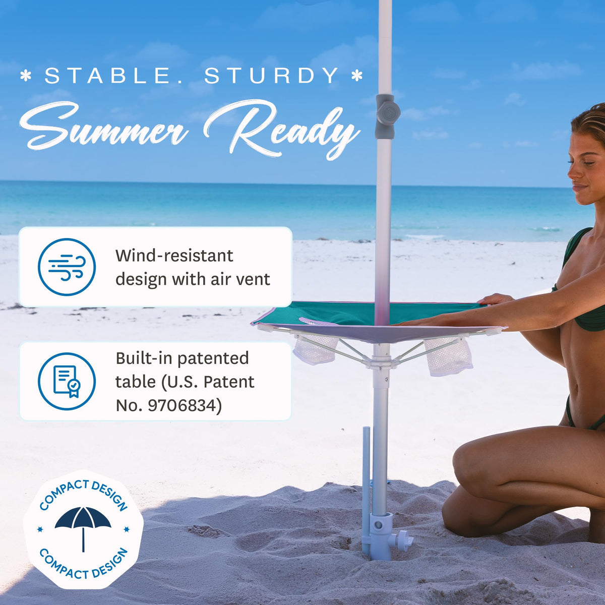 AMMSUN tilt pole allows adjustable shade from sunrise to sunset
